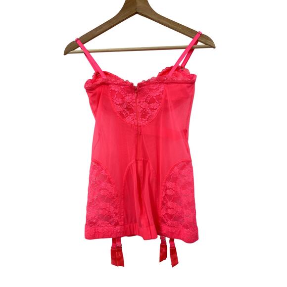 Victoria's Secret 2014 hot pink corset slip lingerie - Picture 2 of 4